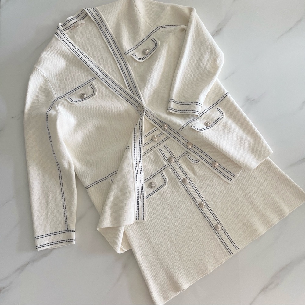 Maje Matching Set Mollie Knit Cardigan & Jisla Knit Skirt